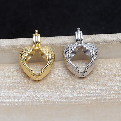 Wholesale Angle Wing Pearl Cage Pendant-Feliz Pearl - Feliz Pearl 