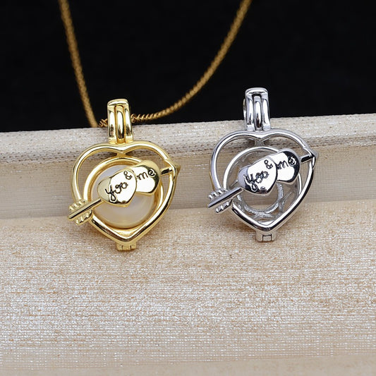 You&Me Pearl Cage Pendant-Silver Jewelry Settings - Feliz Pearl 