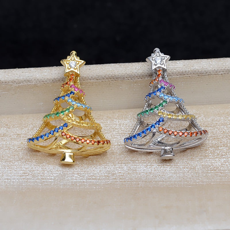 Feliz Pearl Christmas Colorful Tree Pearl Cage Pendant - Feliz Pearl 