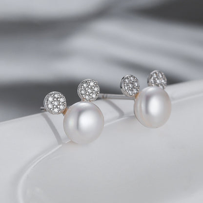 Sterling Silver Mickey Pearl Earring Setting for DIY Jewelry - Feliz Pearl 