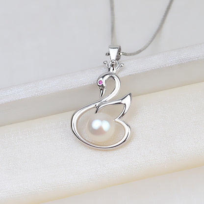 Purple Eye Swan Pendant Setting-Jewelry DIY - Feliz Pearl 