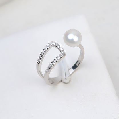 S925 Sterling Silver Pearl Ring Setting Pearl Jewelry Findings - Feliz Pearl 