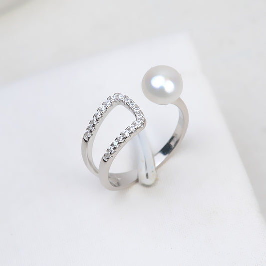 S925 Sterling Silver Pearl Ring Setting Pearl Jewelry Findings - Feliz Pearl 