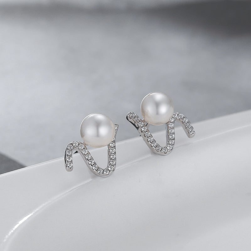 Wholesale Cubic Zirconia S Pearl Earring Settings-Feliz Pearl - Feliz Pearl 