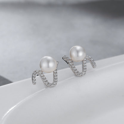 Wholesale Cubic Zirconia S Pearl Earring Settings-Feliz Pearl - Feliz Pearl 