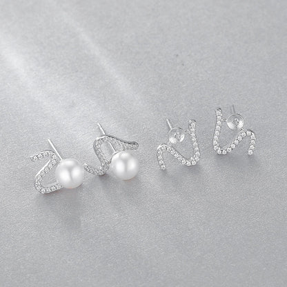 Wholesale Cubic Zirconia S Pearl Earring Settings-Feliz Pearl - Feliz Pearl 