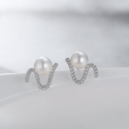 Wholesale Cubic Zirconia S Pearl Earring Settings-Feliz Pearl - Feliz Pearl 
