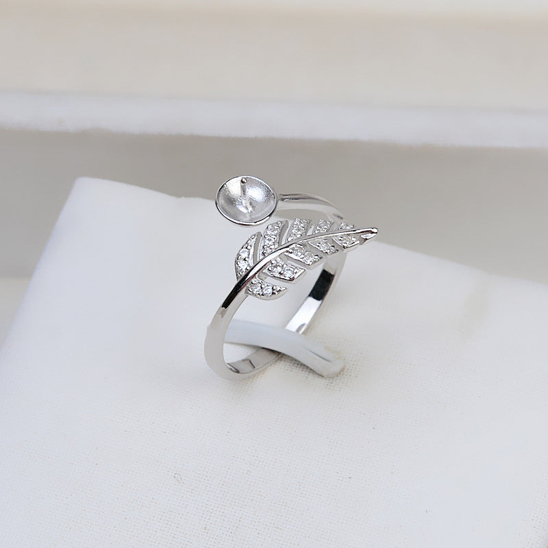 High Quality Cubic Zirconia Leaf Pearl Ring Settings - Feliz Pearl 