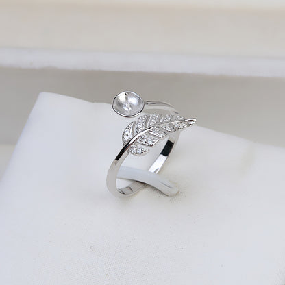 High Quality Cubic Zirconia Leaf Pearl Ring Settings - Feliz Pearl 