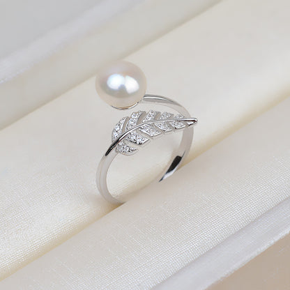 High Quality Cubic Zirconia Leaf Pearl Ring Settings - Feliz Pearl 