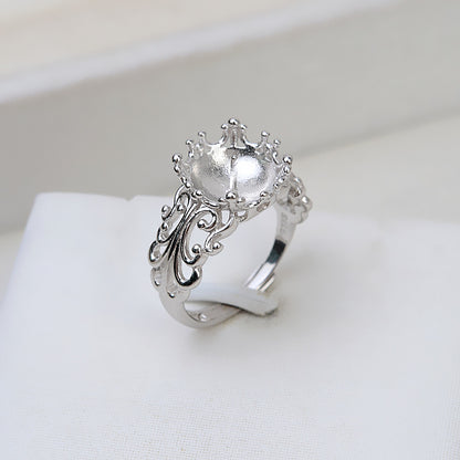 Luxury Hollow Style S925 Sterling Silver Pearl Ring Mountings - Feliz Pearl 