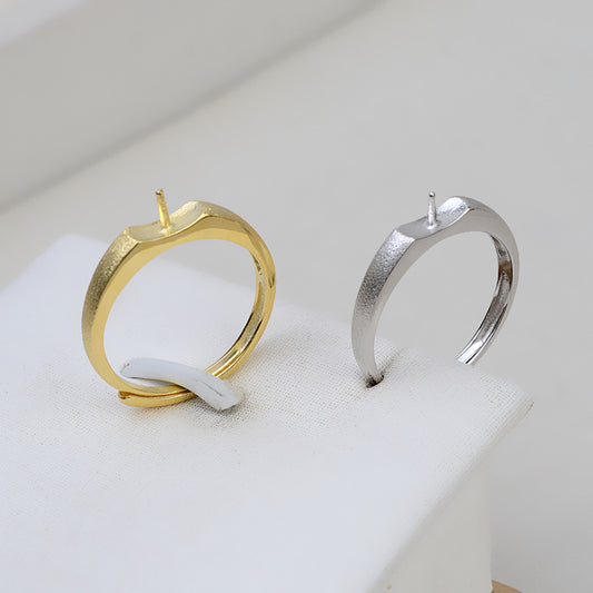 S925 Silver Matte Luster Pearl Ring Setting- Pearl Jewelry Design - Feliz Pearl 