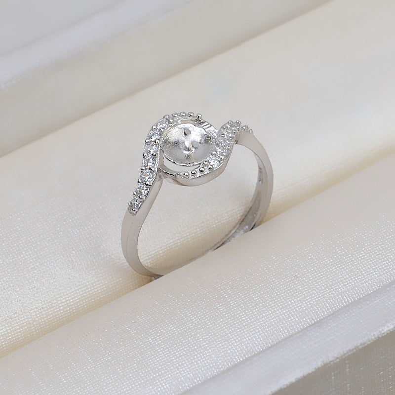 Factory Price S925 Sterling Silver Pearl Ring Mounting With Zircone - Feliz Pearl 