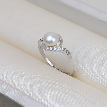 Factory Price S925 Sterling Silver Pearl Ring Mounting With Zircone - Feliz Pearl 