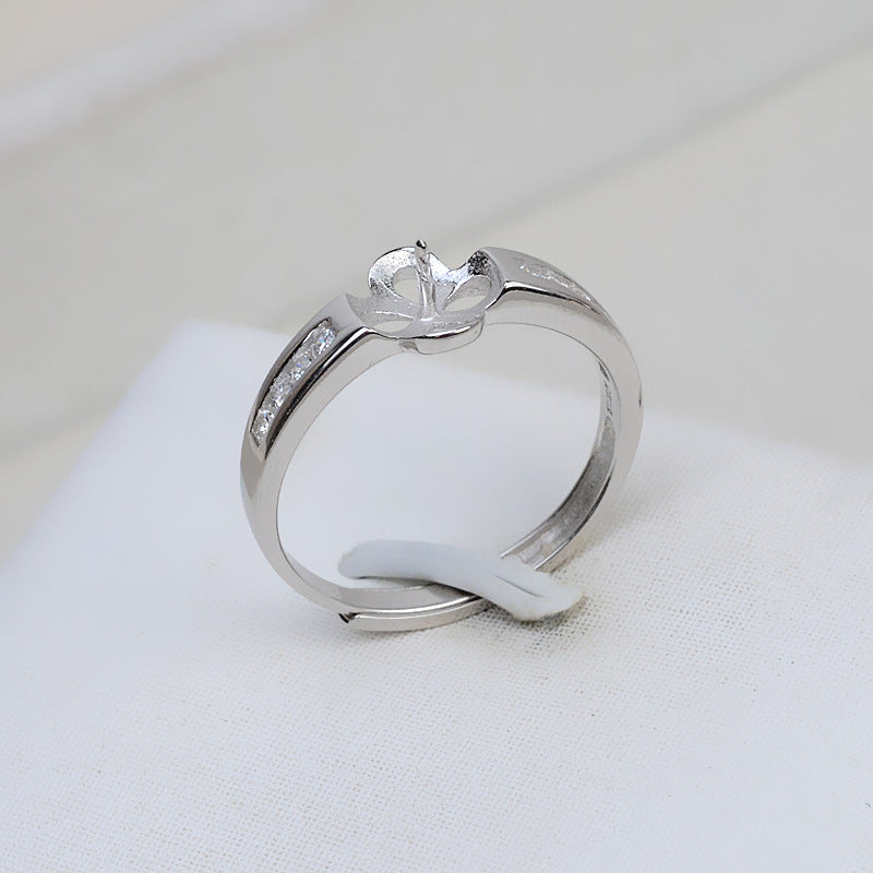 S925 Sterling Silver Adjustable Size Pearl Ring Mounting - Feliz Pearl 