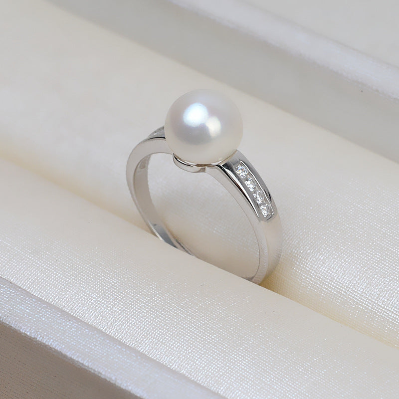 S925 Sterling Silver Adjustable Size Pearl Ring Mounting - Feliz Pearl 