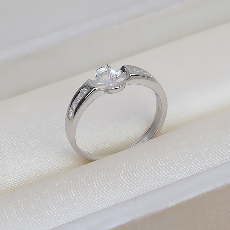 S925 Sterling Silver Adjustable Size Pearl Ring Mounting - Feliz Pearl 