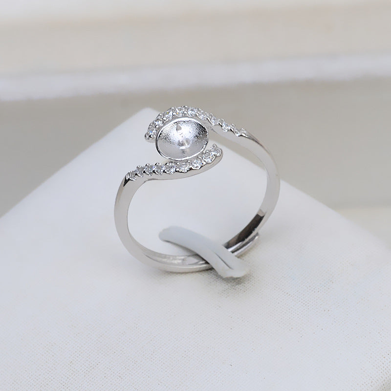 Cubic Zirconia Women Pearl Ring Setting-Feliz Pearl - Feliz Pearl 