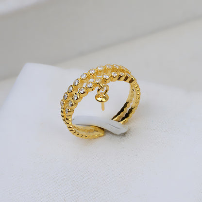 Wholesale Pearl Jewelry Mountings-S925 Silver Pearl Ring Setting - Feliz Pearl 