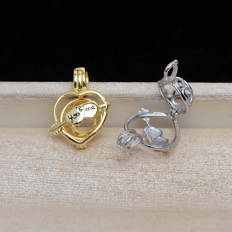 You&Me Pearl Cage Pendant-Silver Jewelry Settings - Feliz Pearl 