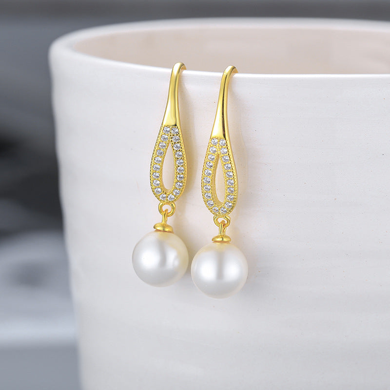 Classic Drop Pearl Earring Setting-Feliz Pearl - Feliz Pearl 