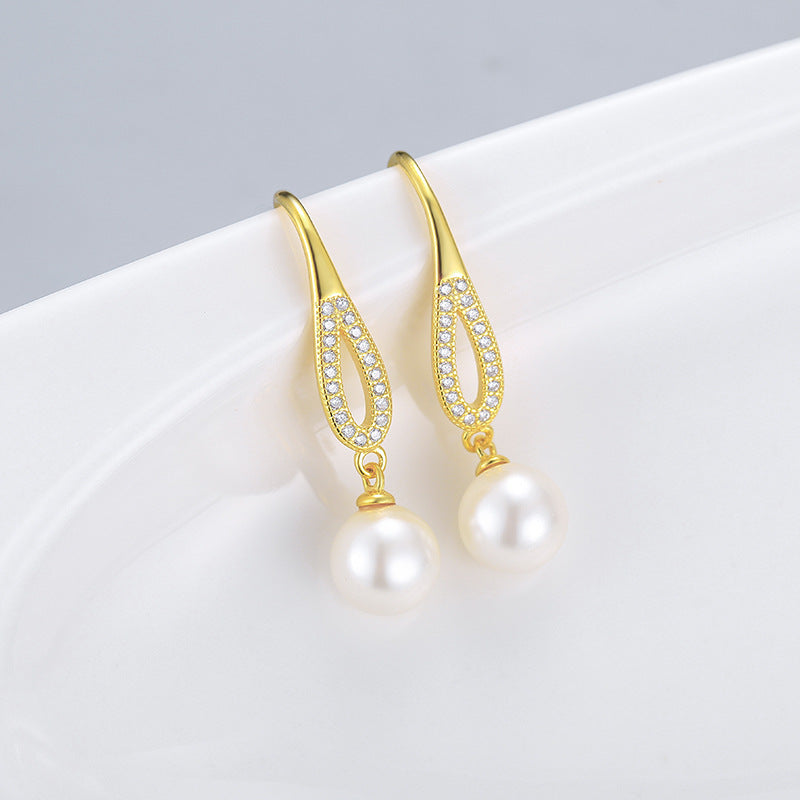 Classic Drop Pearl Earring Setting-Feliz Pearl - Feliz Pearl 