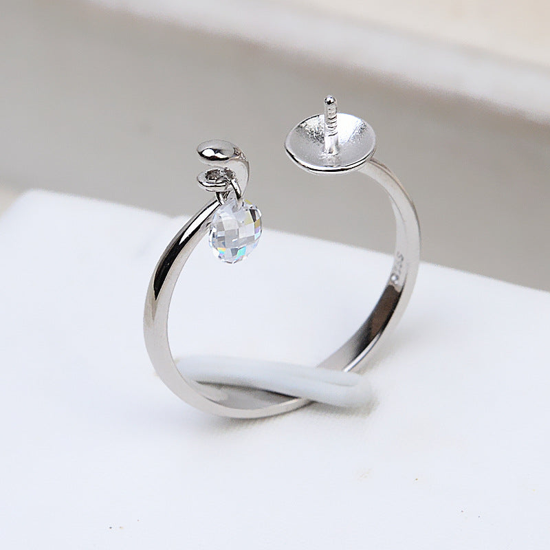 Sterling Silver Elegant Pearl Ring Setting-Pearl Jewelry DIY - Feliz Pearl 