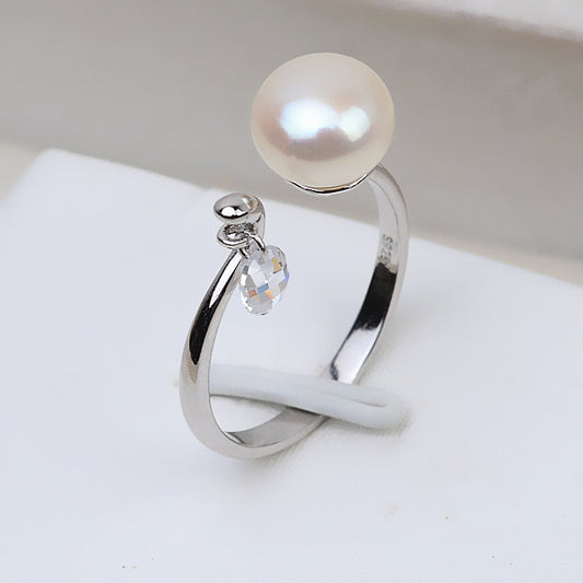 Sterling Silver Elegant Pearl Ring Setting-Pearl Jewelry DIY - Feliz Pearl 