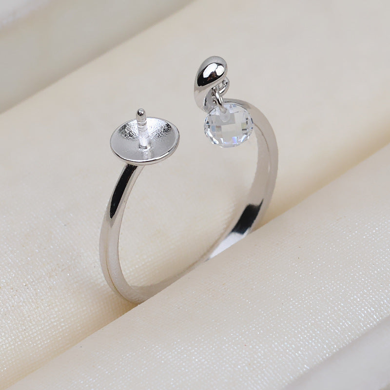 Sterling Silver Elegant Pearl Ring Setting-Pearl Jewelry DIY - Feliz Pearl 