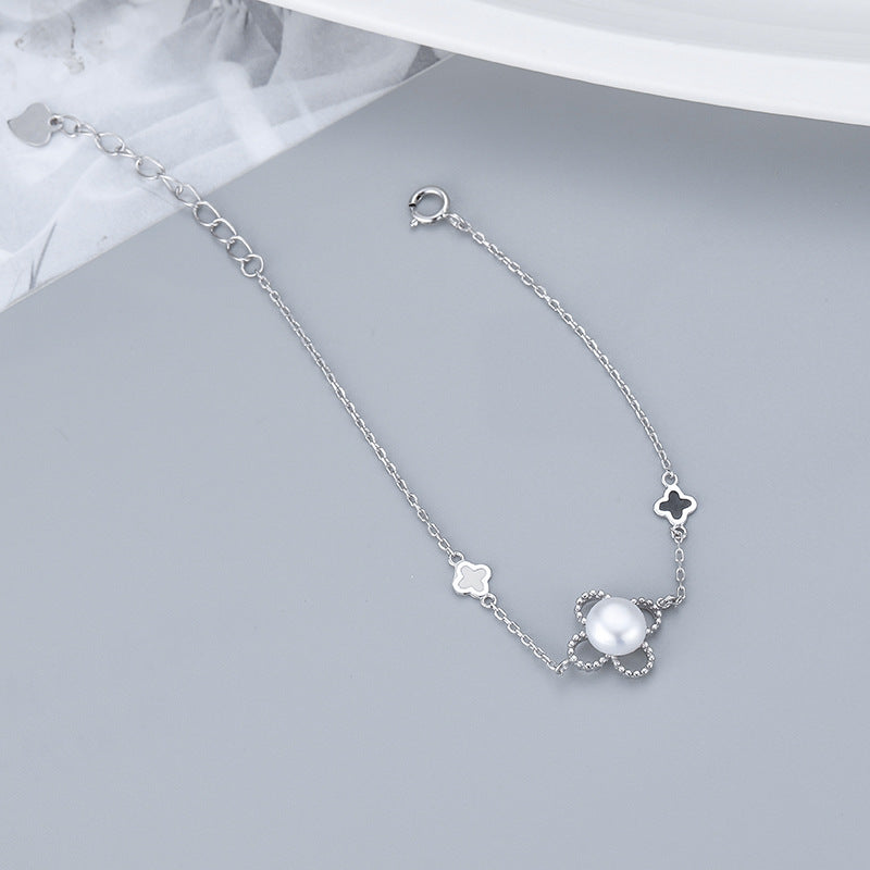 Lucky Four Leave Clover Pearl Bracelet-DIY Jewelry Settings - Feliz Pearl 