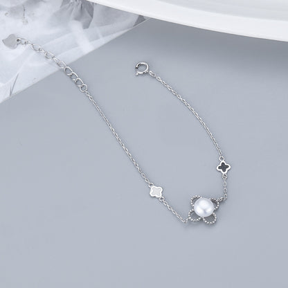 Lucky Four Leave Clover Pearl Bracelet-DIY Jewelry Settings - Feliz Pearl 