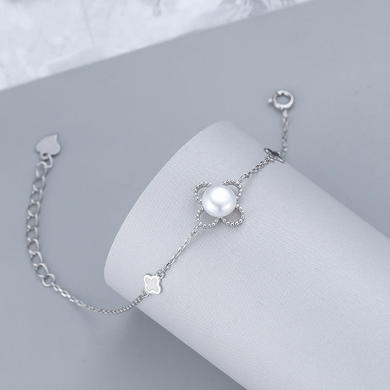 Lucky Four Leave Clover Pearl Bracelet-DIY Jewelry Settings - Feliz Pearl 