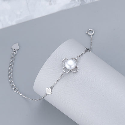 Lucky Four Leave Clover Pearl Bracelet-DIY Jewelry Settings - Feliz Pearl 