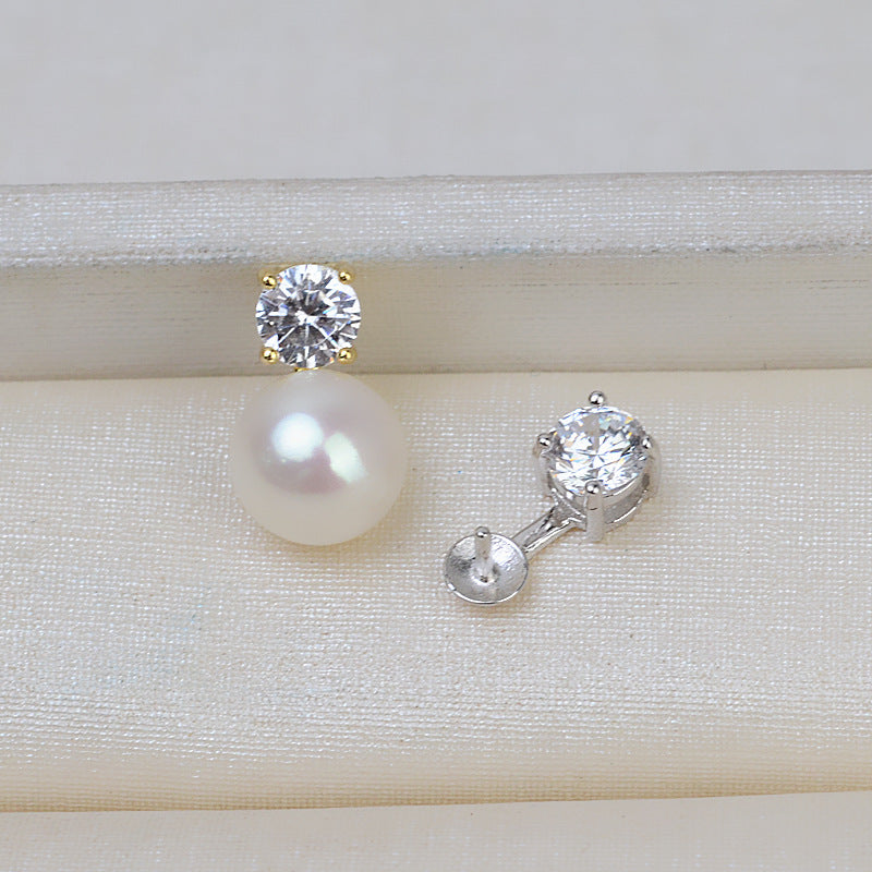 Daily Cubic Zirconia 925 Sterling Silver Pearl Pendant Mounting - Feliz Pearl 