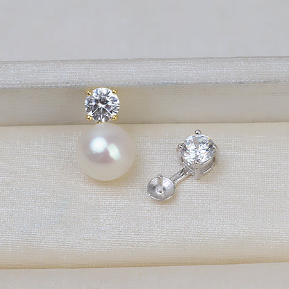 Daily Cubic Zirconia 925 Sterling Silver Pearl Pendant Mounting - Feliz Pearl 