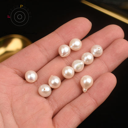 half drilled drop baroque pearls