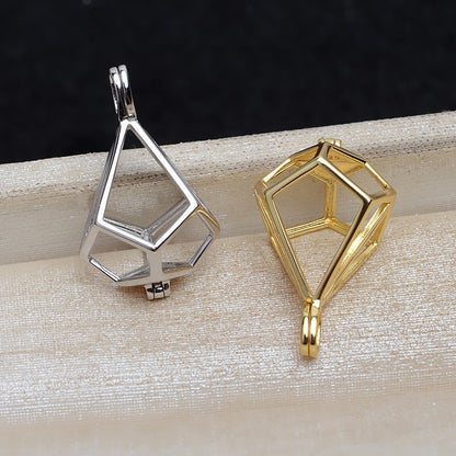 Feliz Pearl Triangle Pearl Cage Pendant - Feliz Pearl 