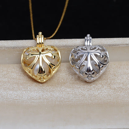 Wholesale Santa Cross Pearl Cage Pendant - Feliz Pearl 