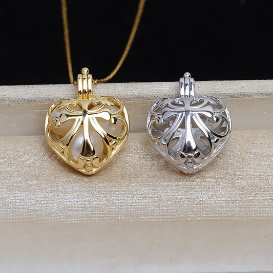Wholesale Santa Cross Pearl Cage Pendant - Feliz Pearl 
