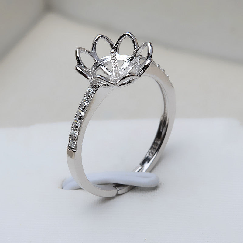S925 Sterling Silver Round Pearl Ring Settings-Feliz Pearl - Feliz Pearl 