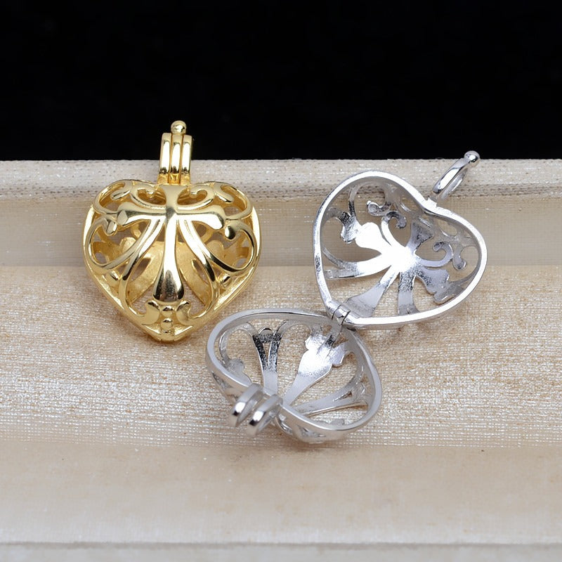Wholesale Santa Cross Pearl Cage Pendant - Feliz Pearl 