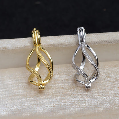 Wholesale Twist Pearl Cage Pendant-Feliz Pearl - Feliz Pearl 