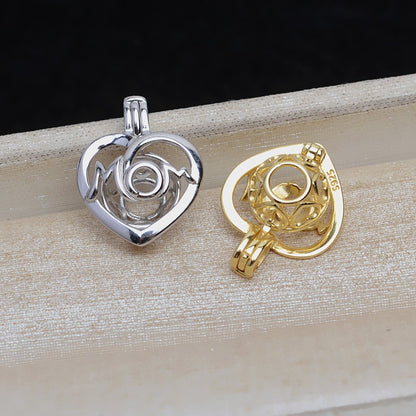 S925 Sterling Silver Mom Pearl Cage Pendant - Feliz Pearl 