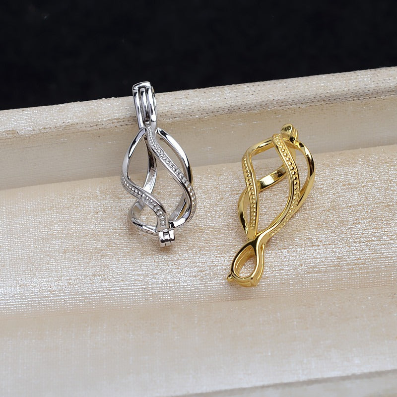 Wholesale Twist Pearl Cage Pendant-Feliz Pearl - Feliz Pearl 