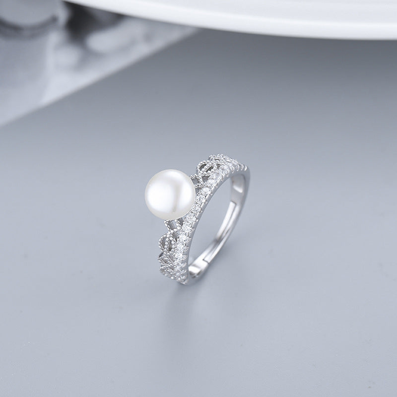 S925 Sterling Silver Chic Lace Design Pearl Ring Setting-Feliz Pearl - Feliz Pearl 