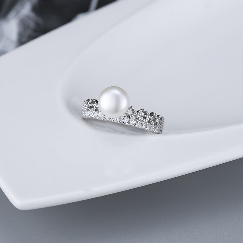 S925 Sterling Silver Chic Lace Design Pearl Ring Setting-Feliz Pearl - Feliz Pearl 