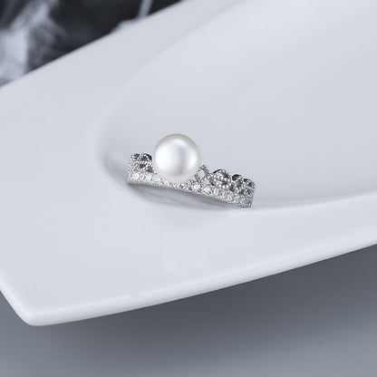 S925 Sterling Silver Chic Lace Design Pearl Ring Setting-Feliz Pearl - Feliz Pearl 