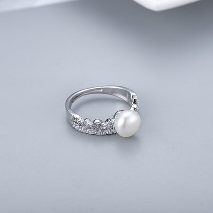 S925 Sterling Silver Chic Lace Design Pearl Ring Setting-Feliz Pearl - Feliz Pearl 