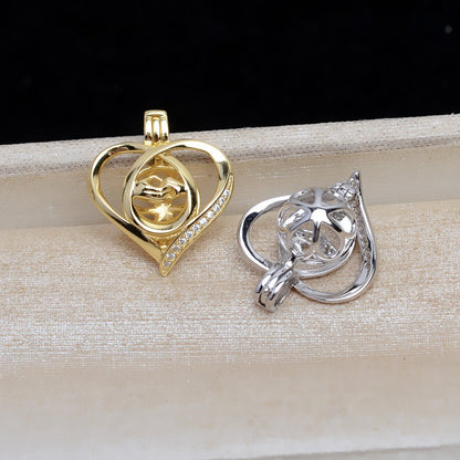 Silver Hand to Hand Pearl Cage Pendant-Feliz Pearl - Feliz Pearl 