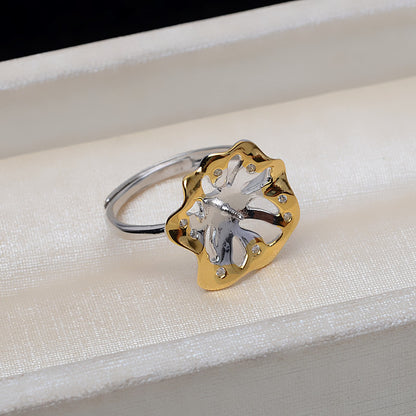 New Design S925 Sterling Silver Lotus Flower Pearl Ring Mounting - Feliz Pearl 